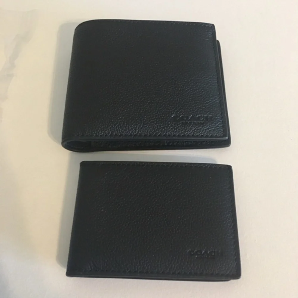 Men’s black leather Coach 3 in 1 wallet NWT